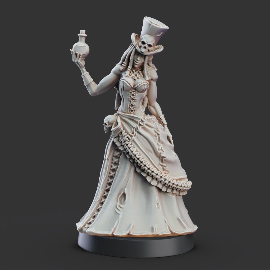 Potion Lady - 3D Printable TTRPG - PRESUPPORTED - 32mm Scale 3D print model_8
