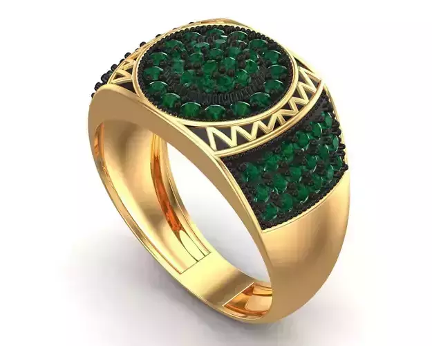 Gold Men Ring 3D print model
