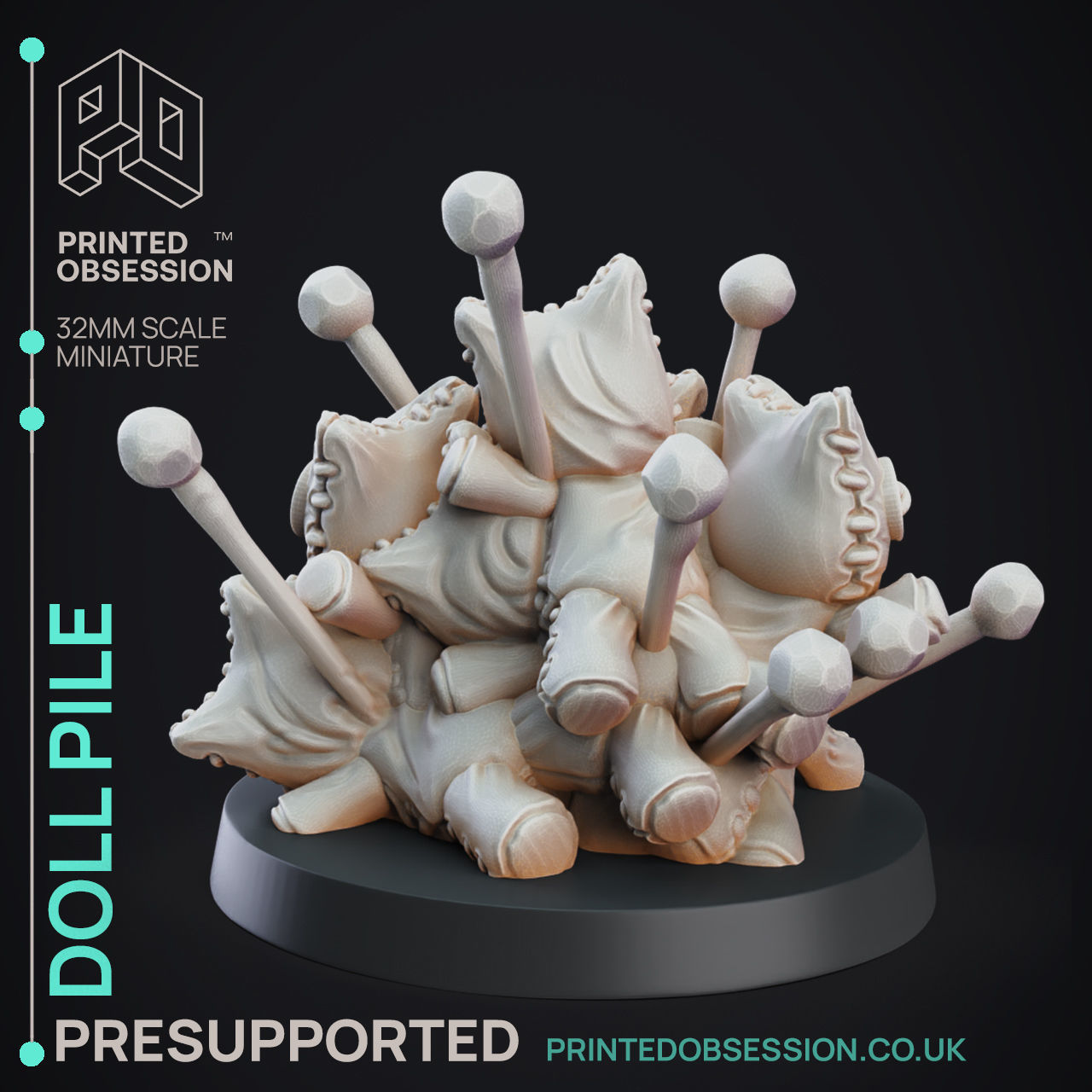 Doll Pile - 3D Printable TTRPG - PRESUPPORTED - 32mm Scale 3D print model_2