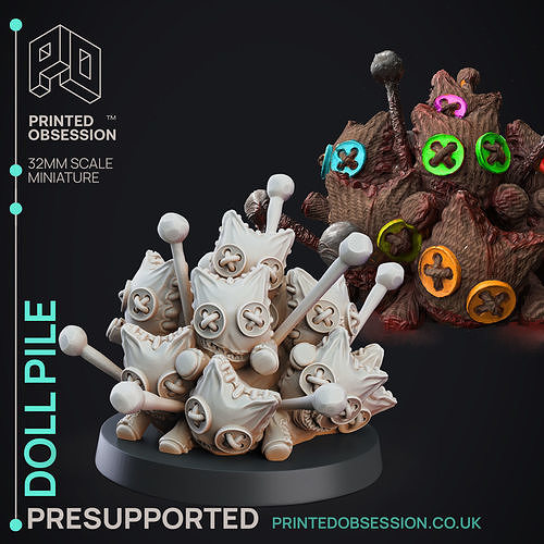 Doll Pile - 3D Printable TTRPG - PRESUPPORTED - 32mm Scale 3D print model