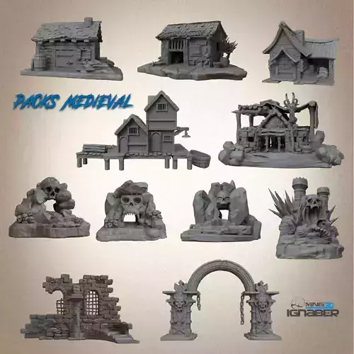 MEDIEVAL HOUSES 3D print model