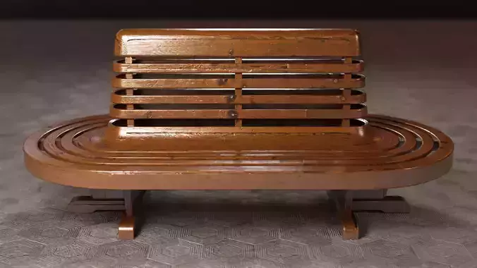 Antique wooden bench