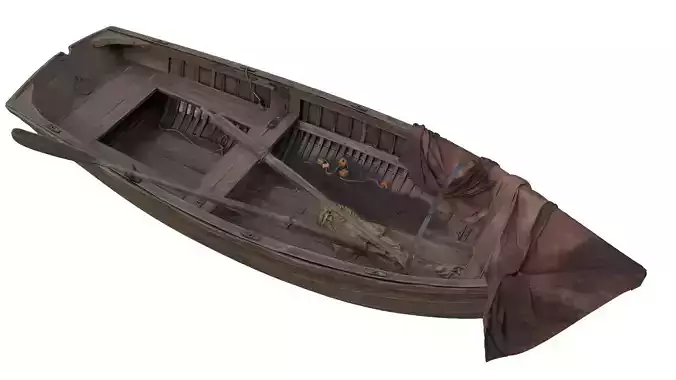 Wooden rowing Boat 