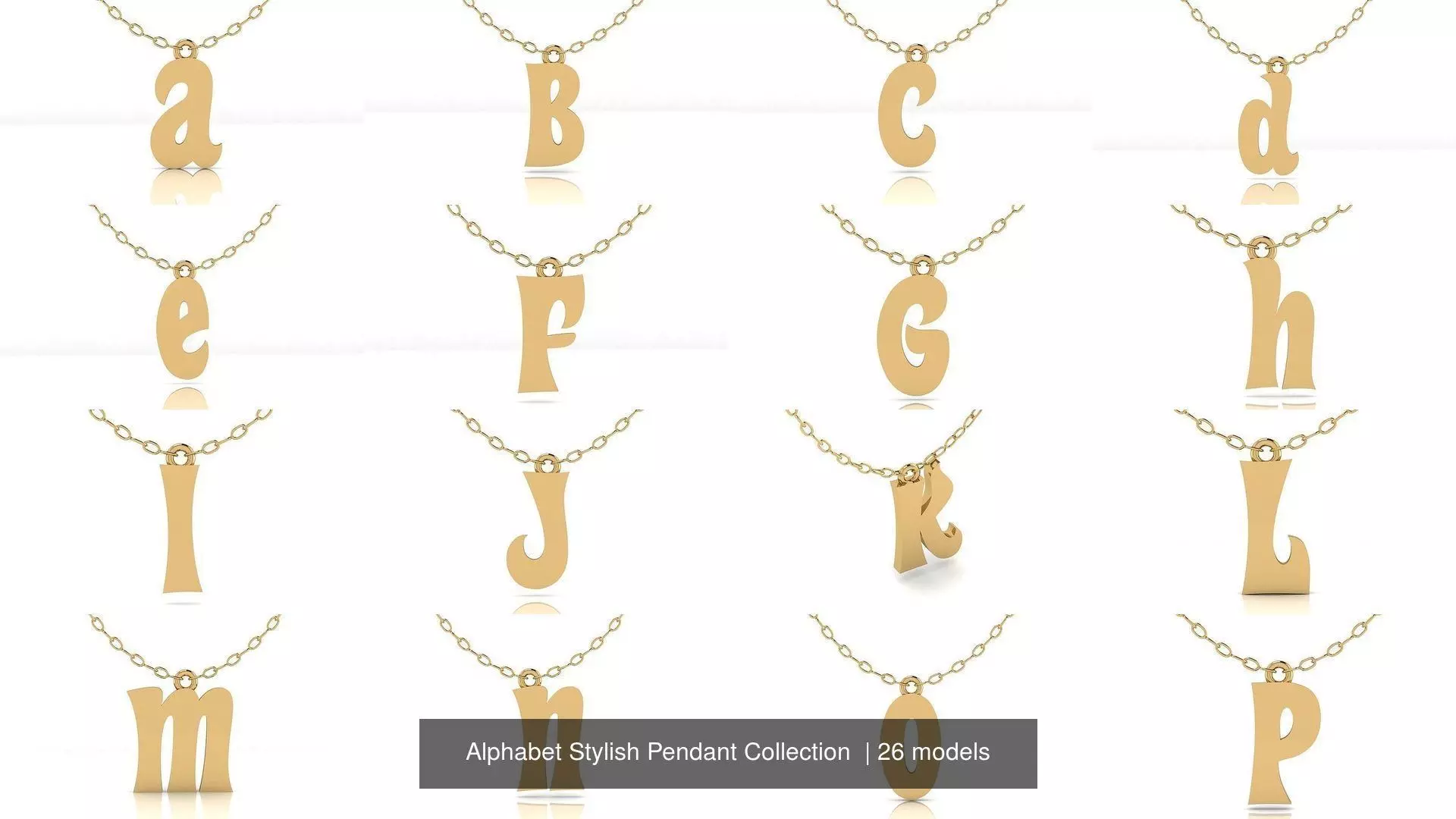 Alphabet Stylish Pendant Collection  _0