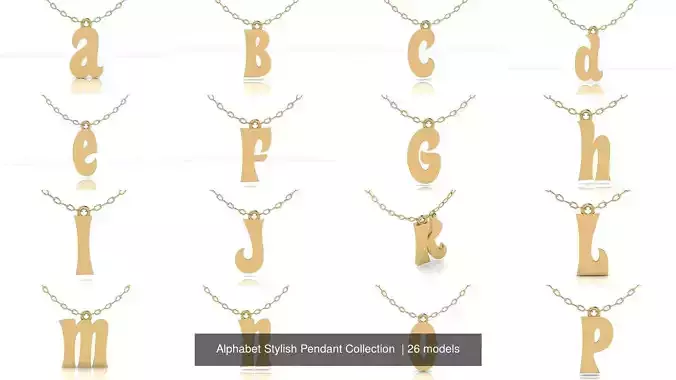 Alphabet Stylish Pendant Collection 