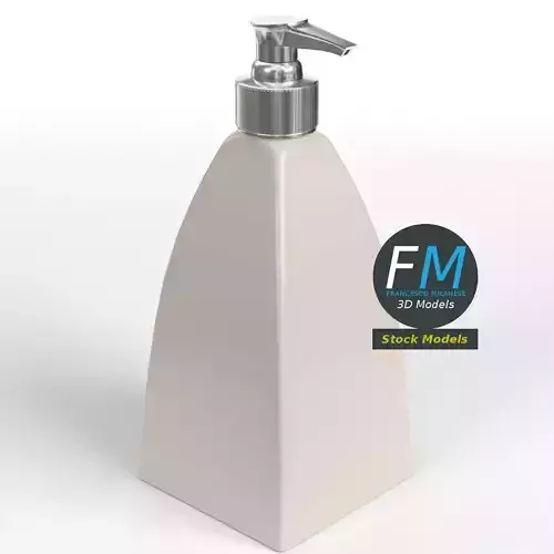 Porcelain soap dispenser 3D model