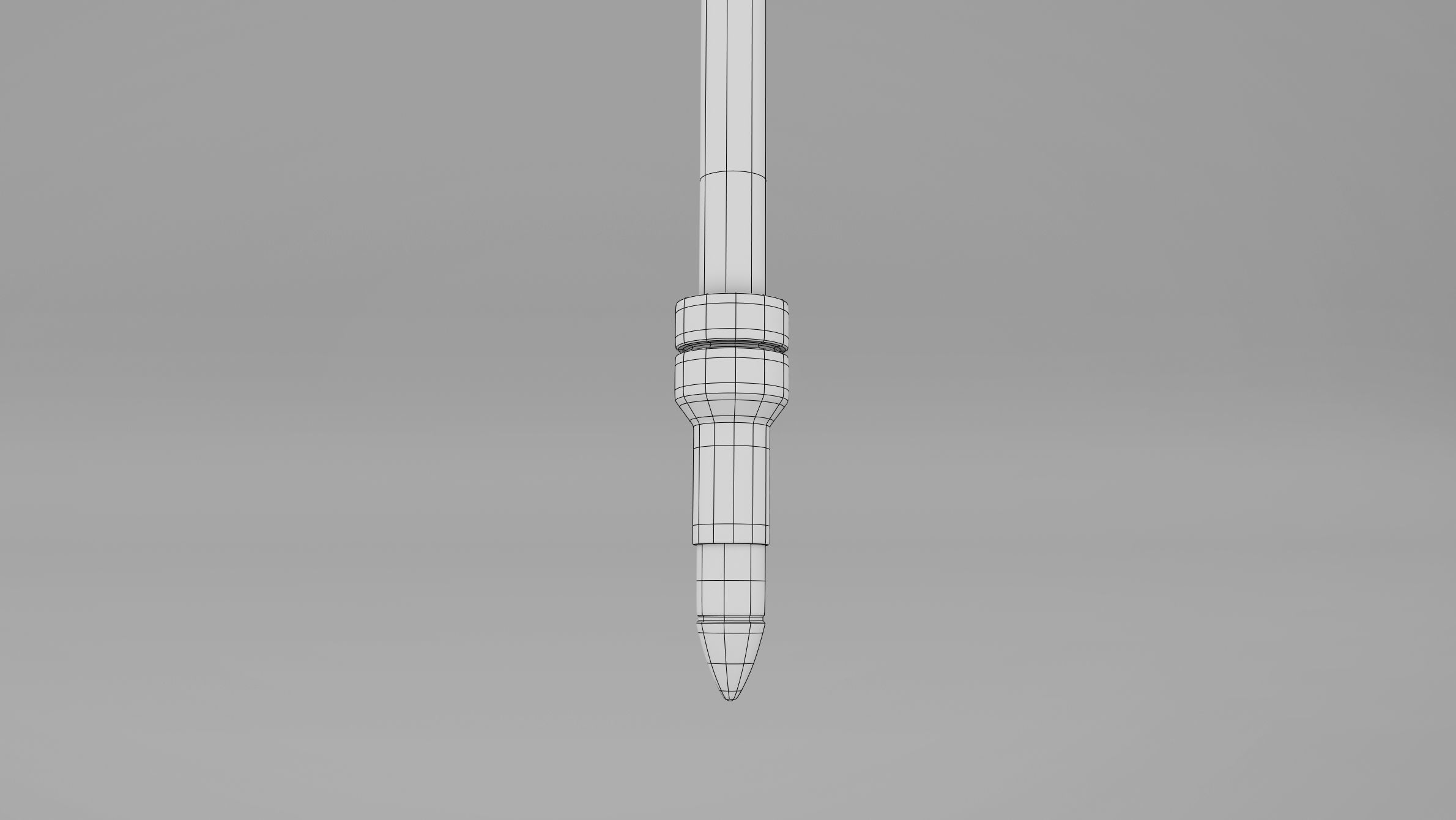 Beach Parasol Low-poly 3D model_21