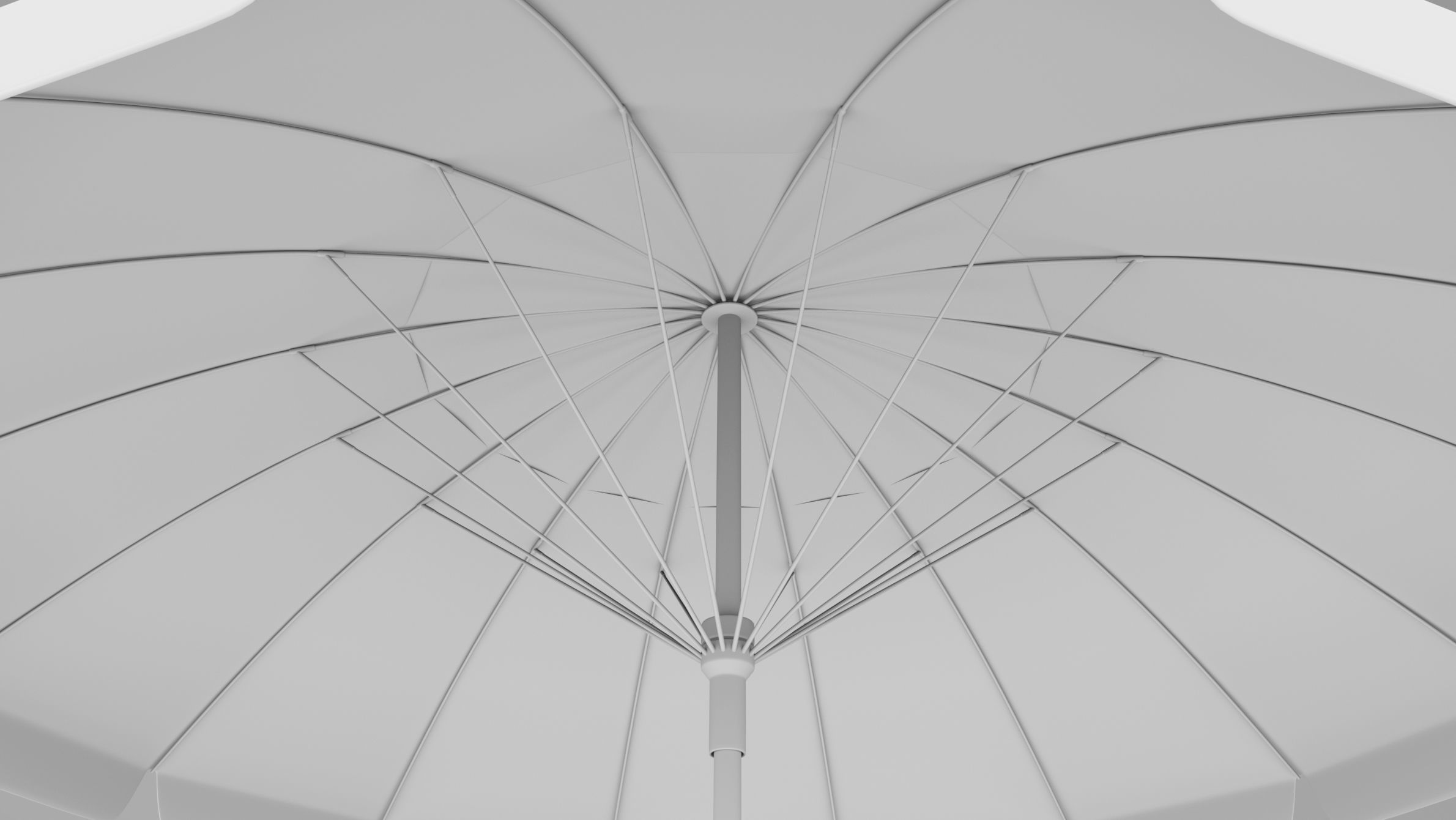 Beach Parasol Low-poly 3D model_16