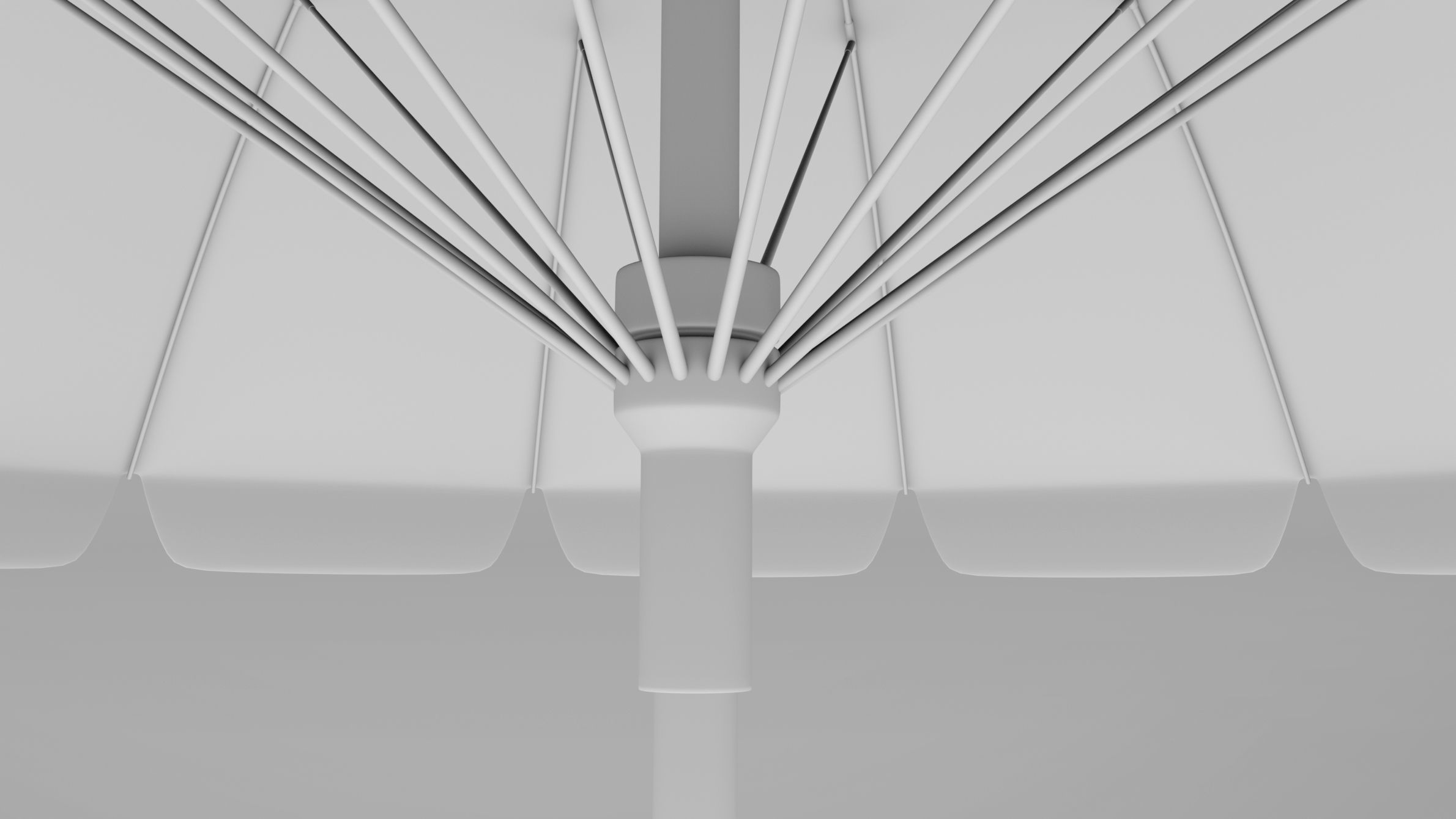 Beach Parasol Low-poly 3D model_18