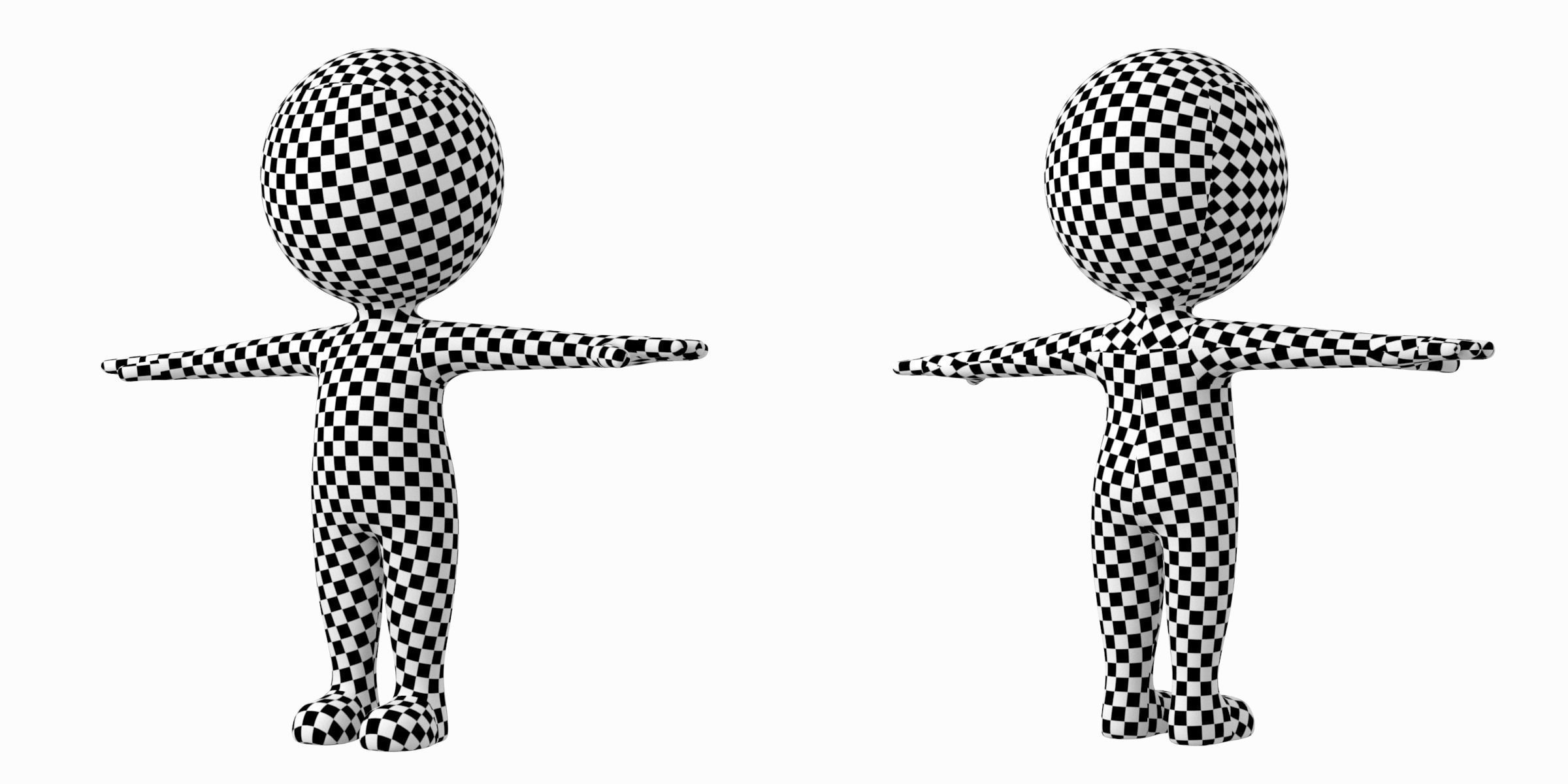 Cute Stylized Stickman in T-Pose Low-poly 3D model_8