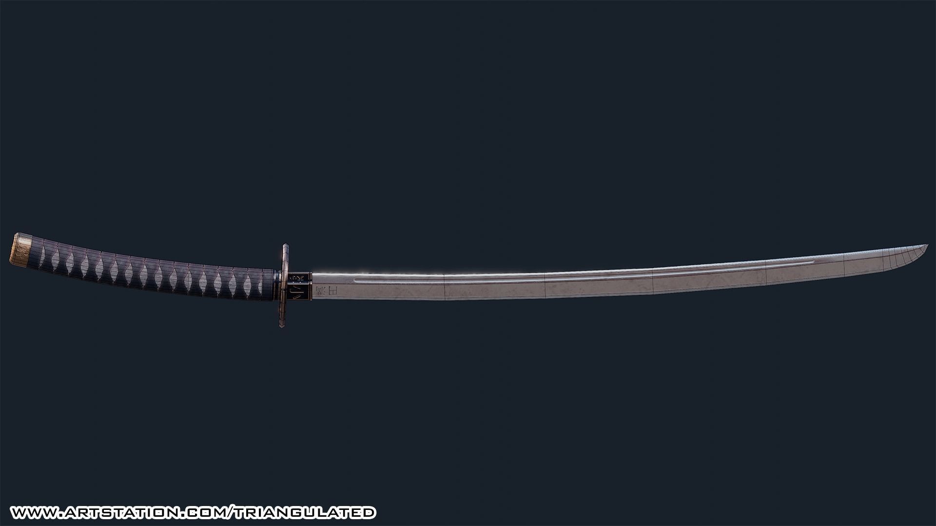 Katana Game Ready 3D Free low-poly 3D model_4