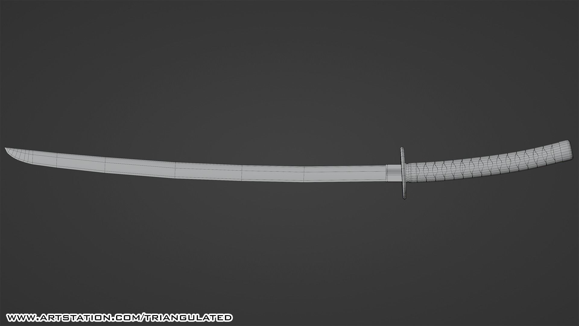 Katana Game Ready 3D Free low-poly 3D model_5