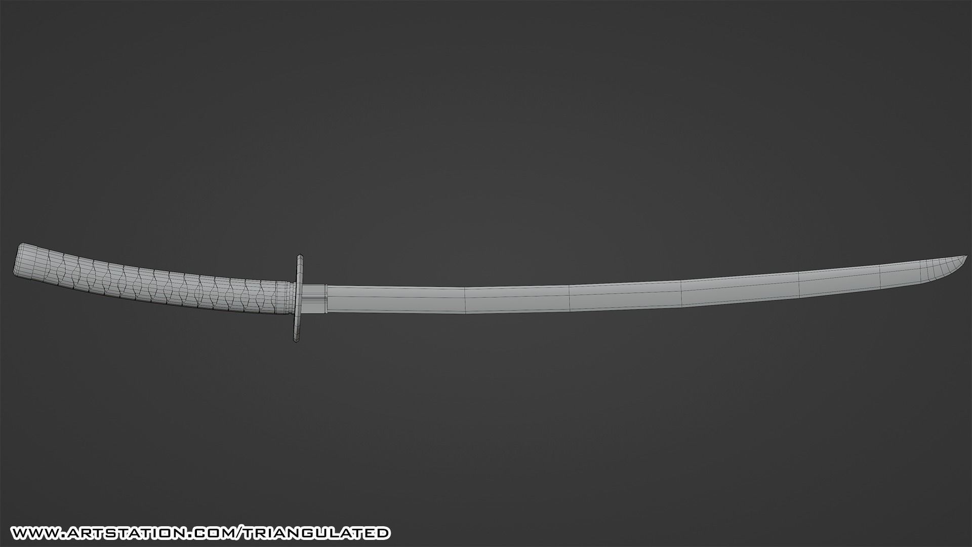 Katana Game Ready 3D Free low-poly 3D model_6