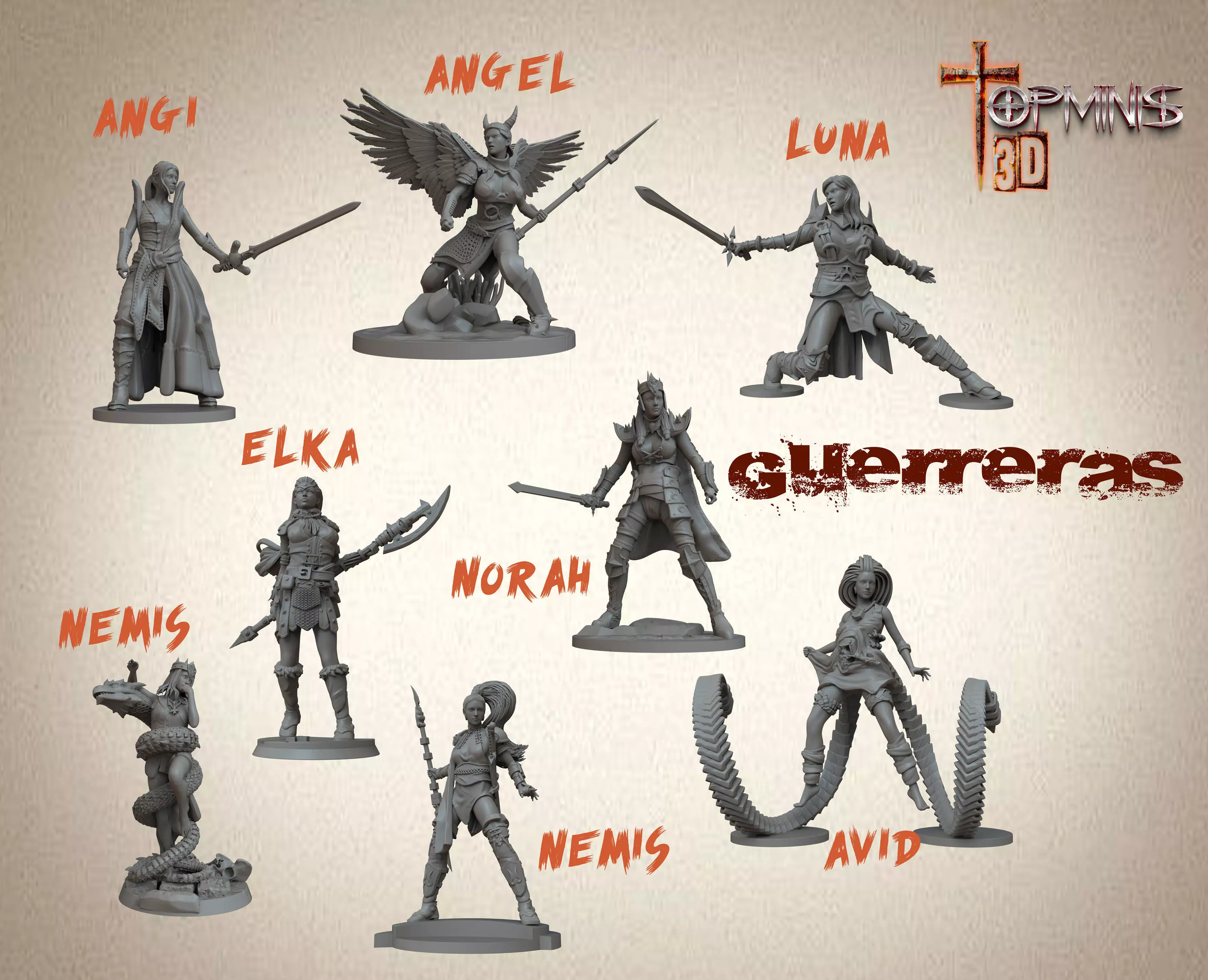 WARRIORS GUERRERAS A 3D print model_0