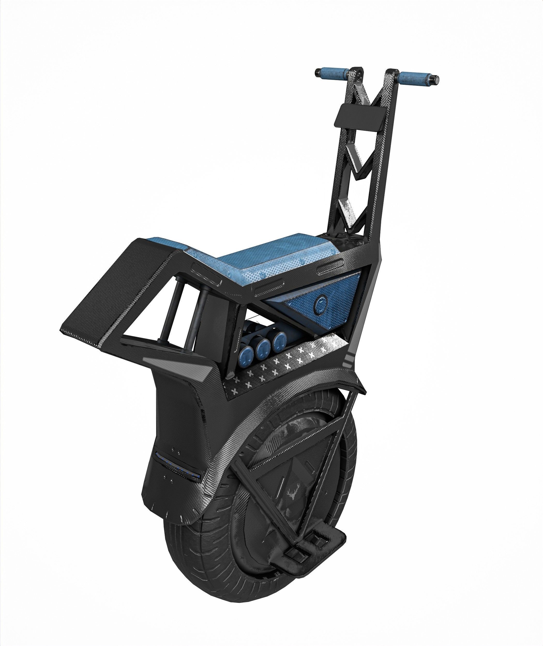 Sci Fi Electric Scooter Low-poly 3D model_14