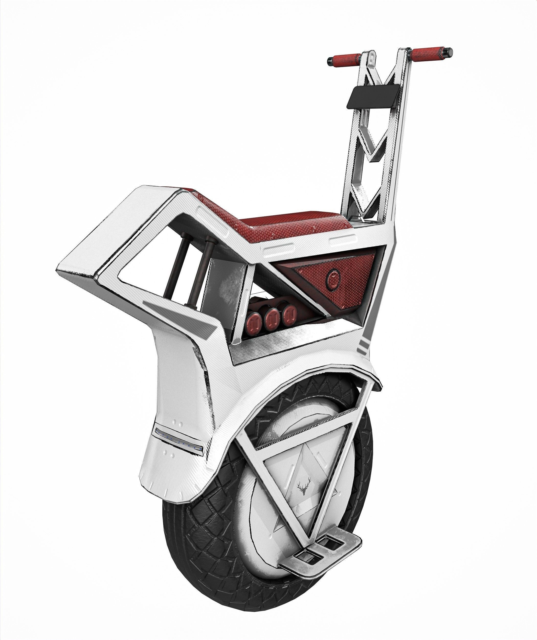 Sci Fi Electric Scooter Low-poly 3D model_8