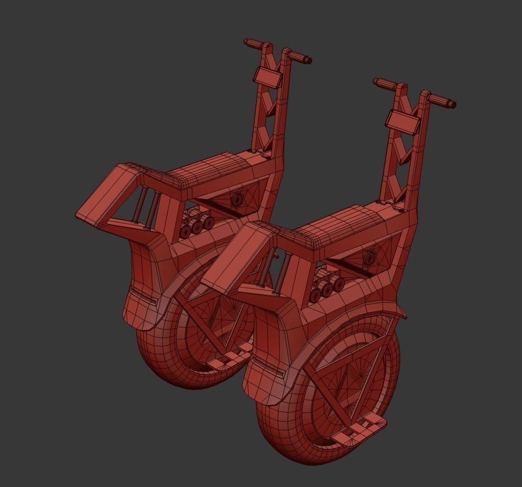Sci Fi Electric Scooter Low-poly 3D model_20