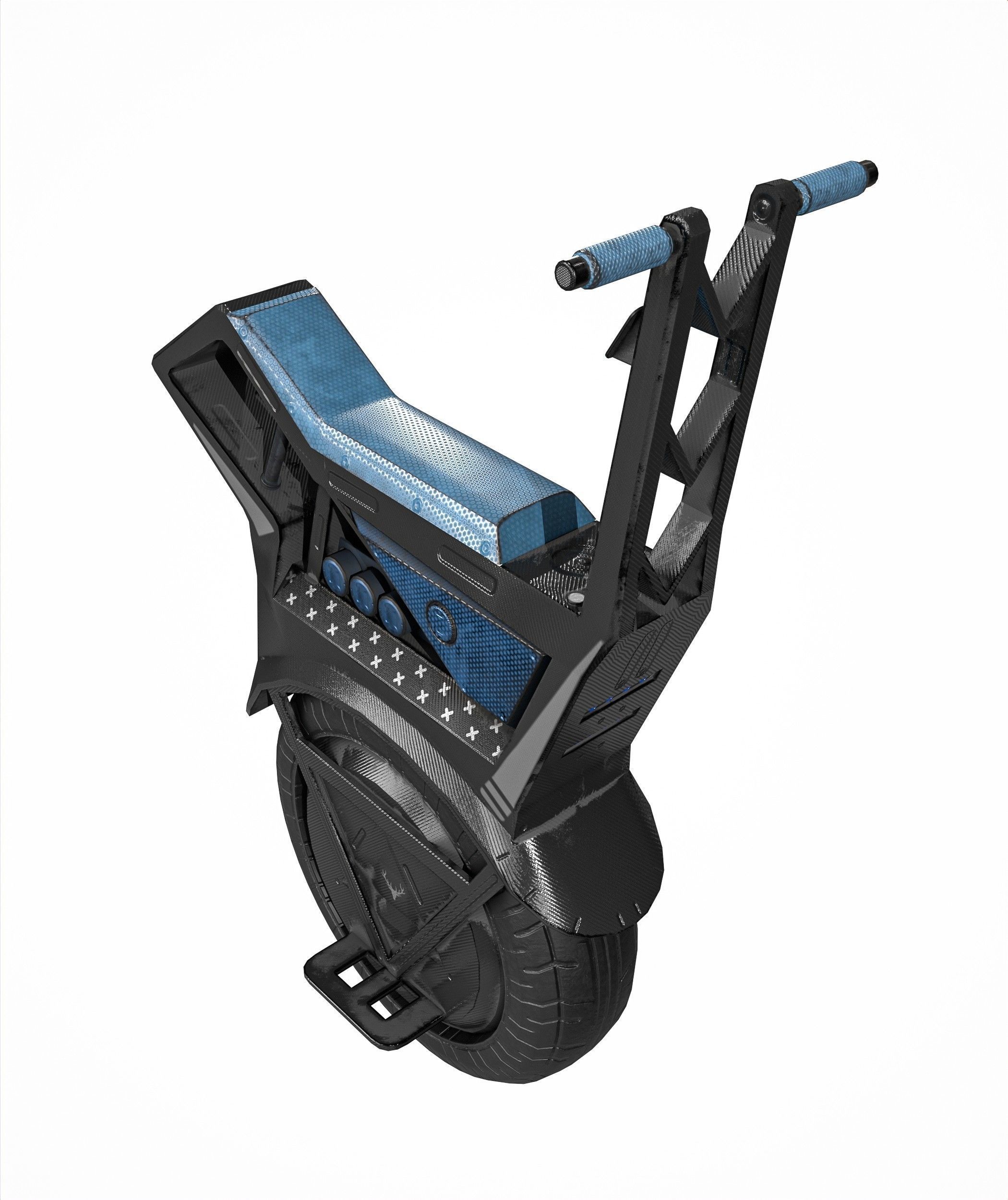 Sci Fi Electric Scooter Low-poly 3D model_10