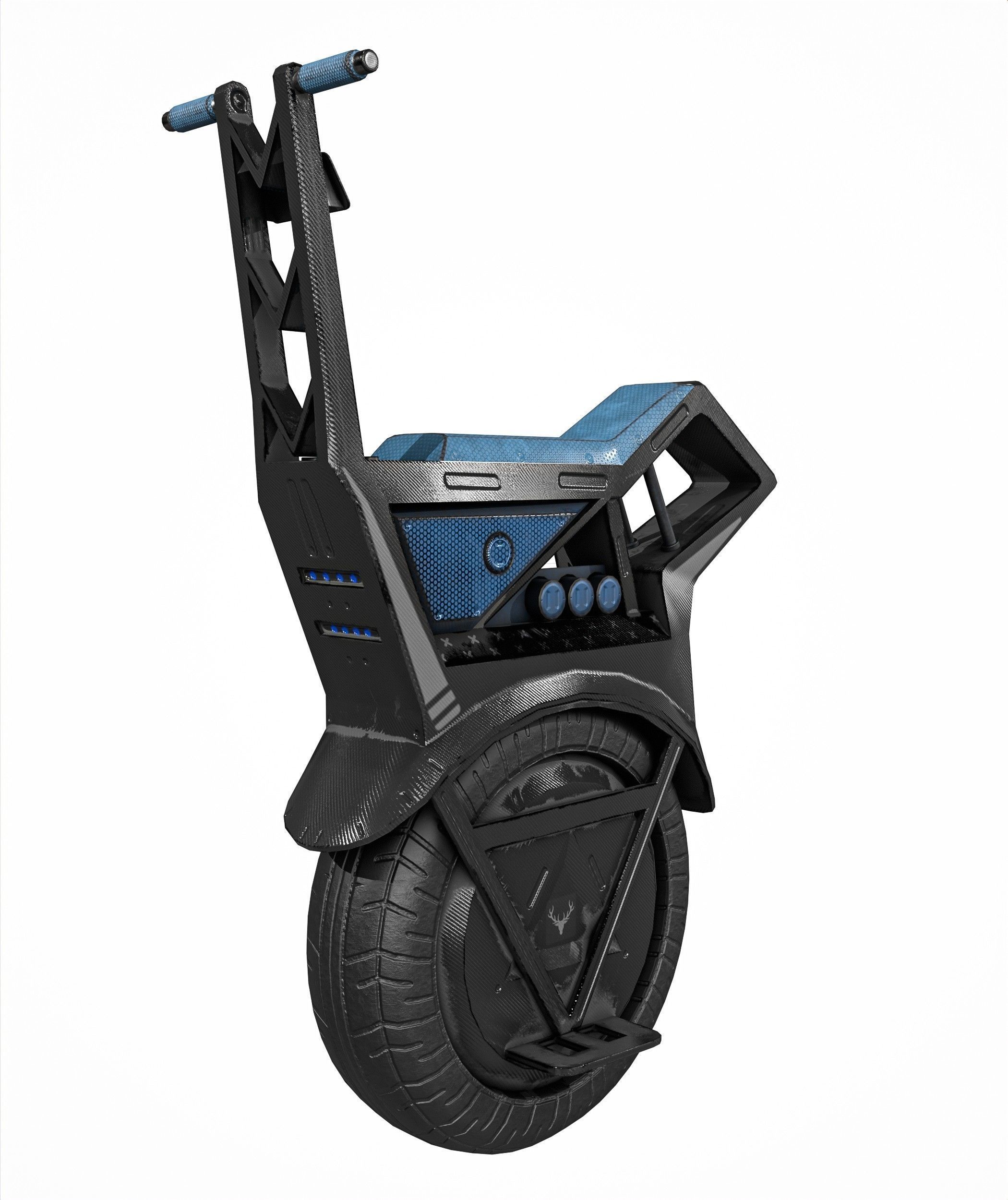 Sci Fi Electric Scooter Low-poly 3D model_12