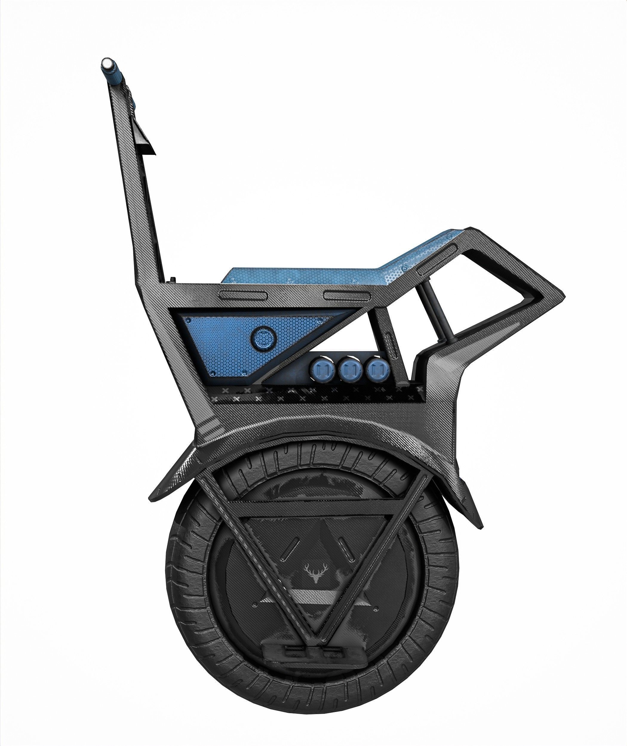 Sci Fi Electric Scooter Low-poly 3D model_11