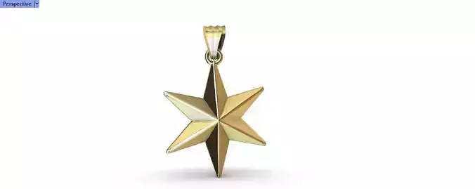 Stella Star 6 point star pendant necklace charm earrings jewelry