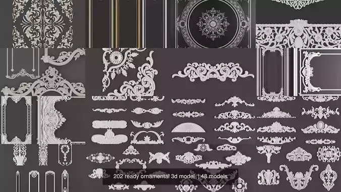 202 ready ornamental 3d model  3D Model Collection