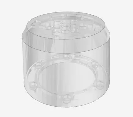 PEDESTAL TYPE-A D60 H40 10deg F3x45deg 3D print model_0