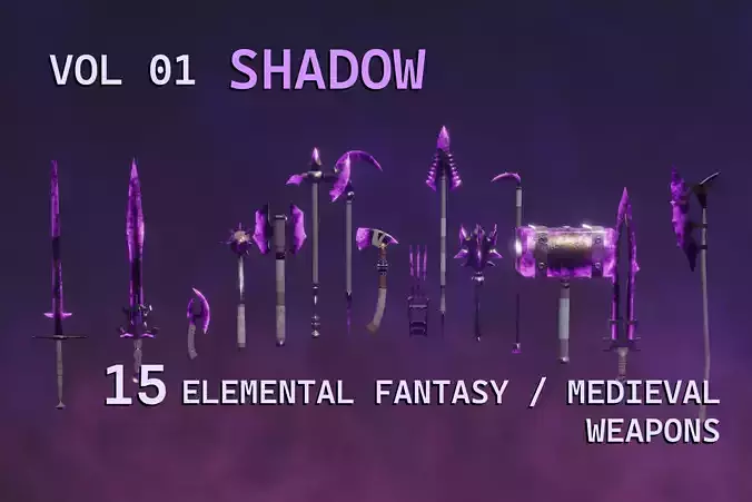 15 Shadow - cursed weapons - medieval - fantasy - magic - VOL 01