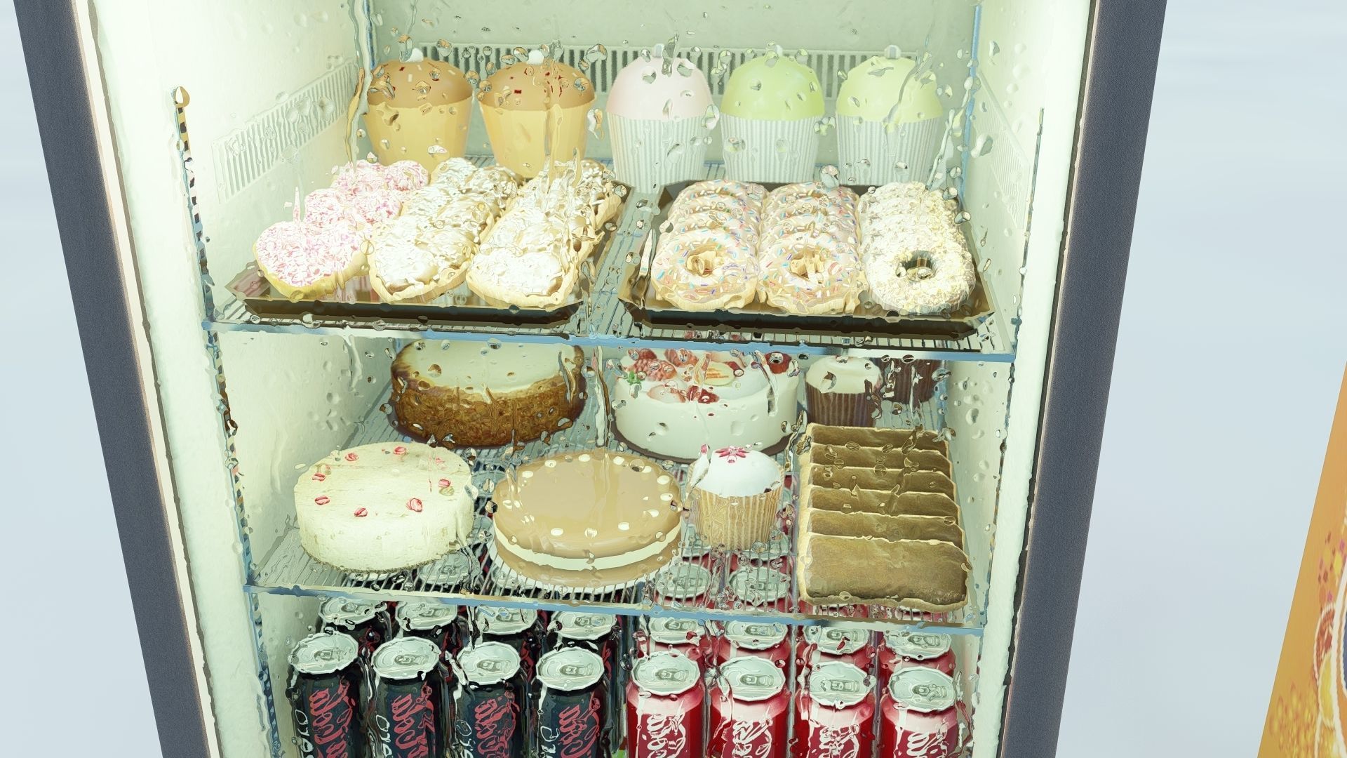 Food refrigerators Low-poly 3D model_7