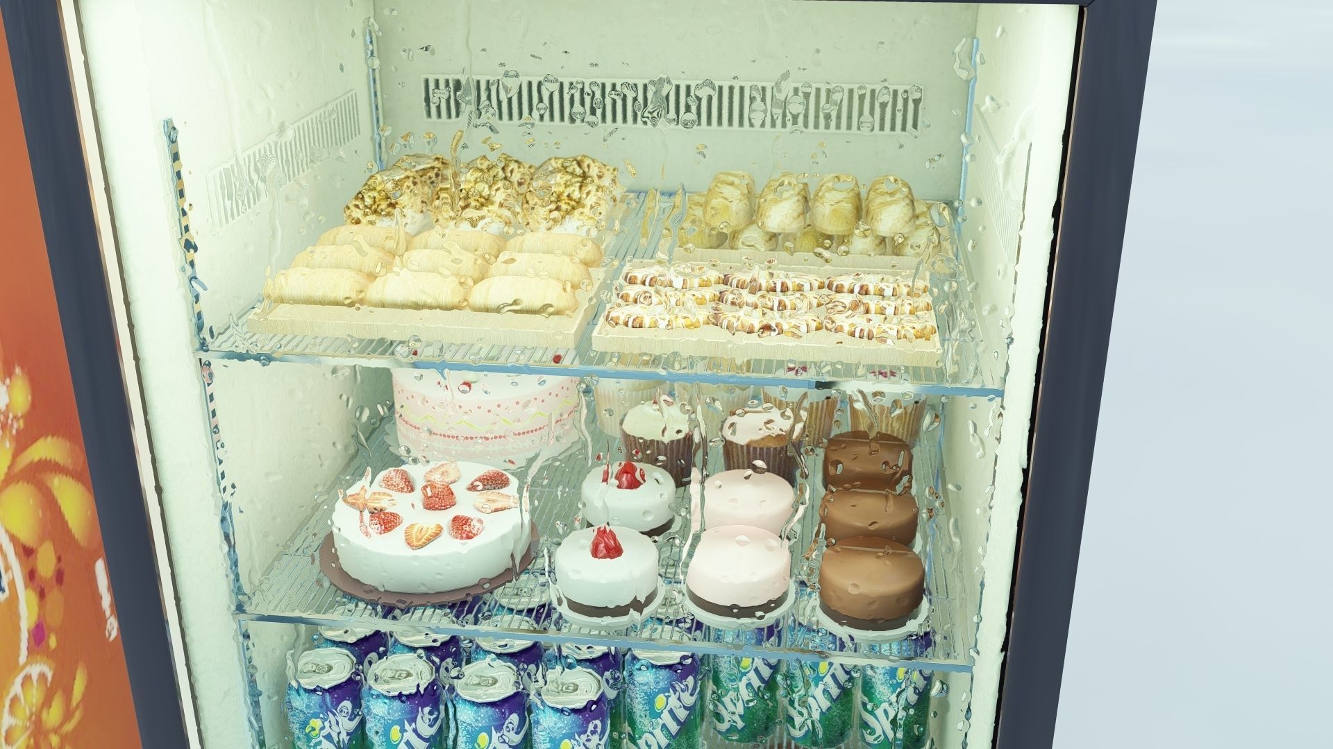 Food refrigerators Low-poly 3D model_8