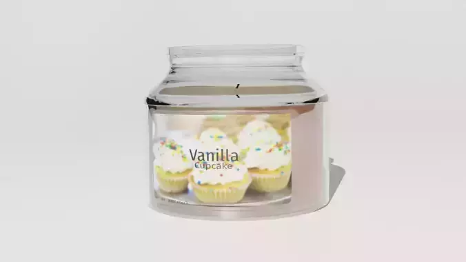 Vanilla Candle Low-poly 3D model