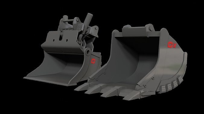Gjerstad G90 Excavator Bucket Pack 3D model