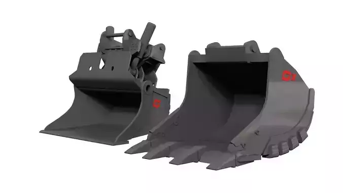 Gjerstad G90 Excavator Bucket Pack 3D model