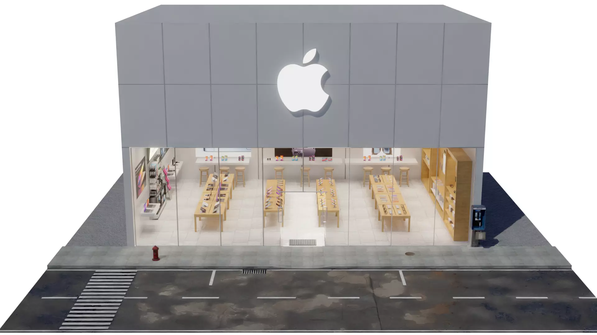 Apple Store 3D model_0
