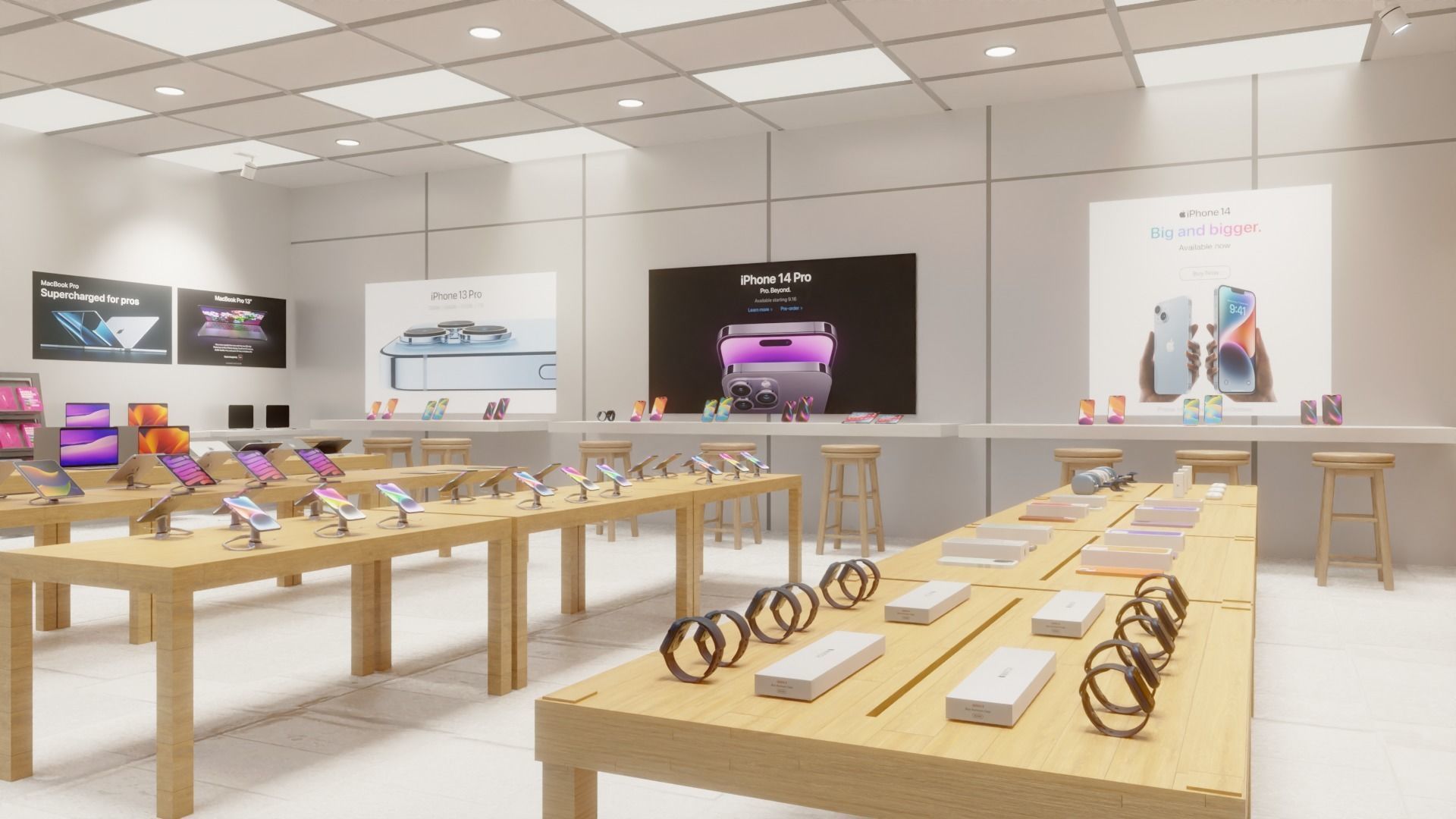 Apple Store 3D model_6