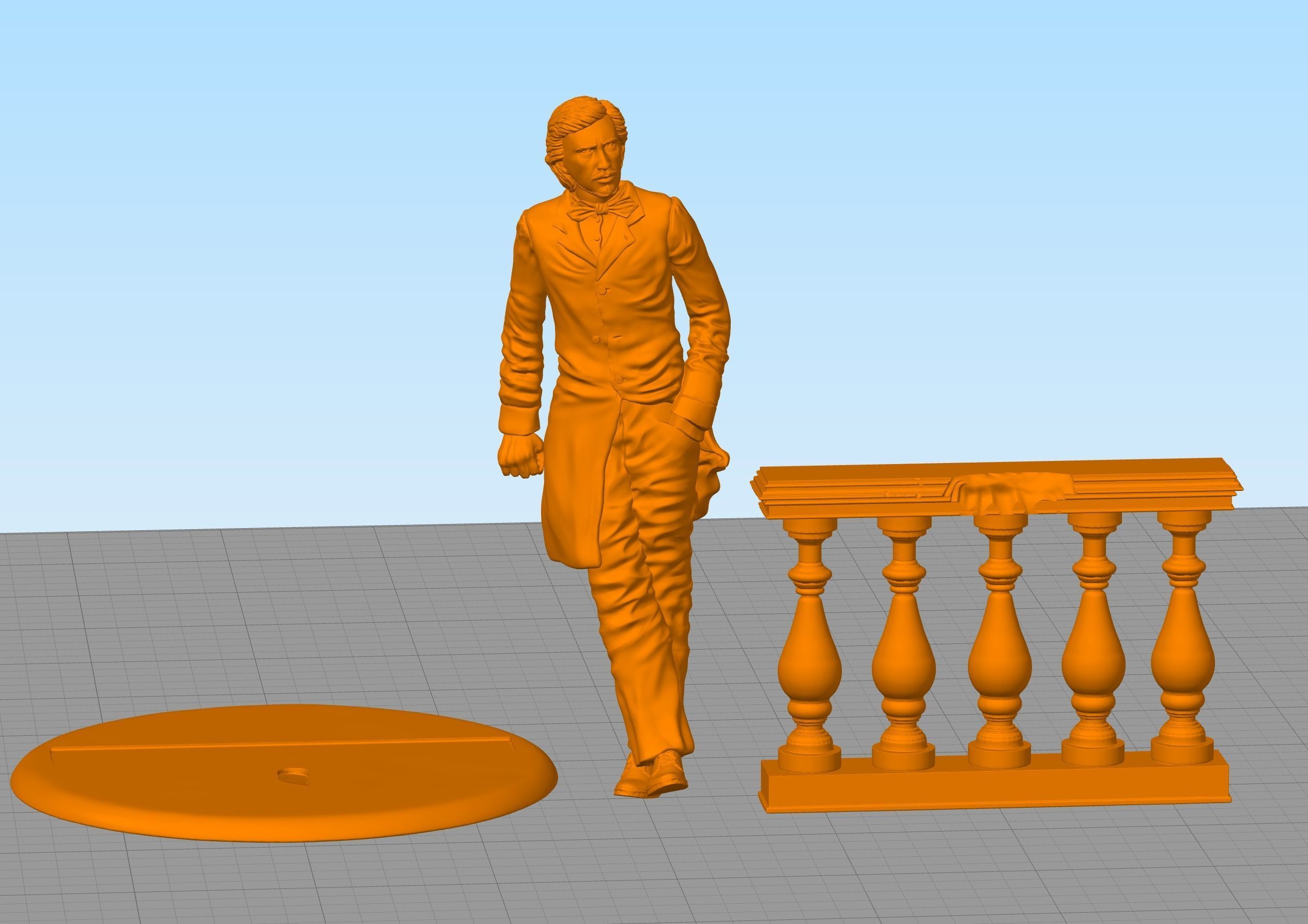 Russian writer poet Nikolai Leskov 3D print model_5