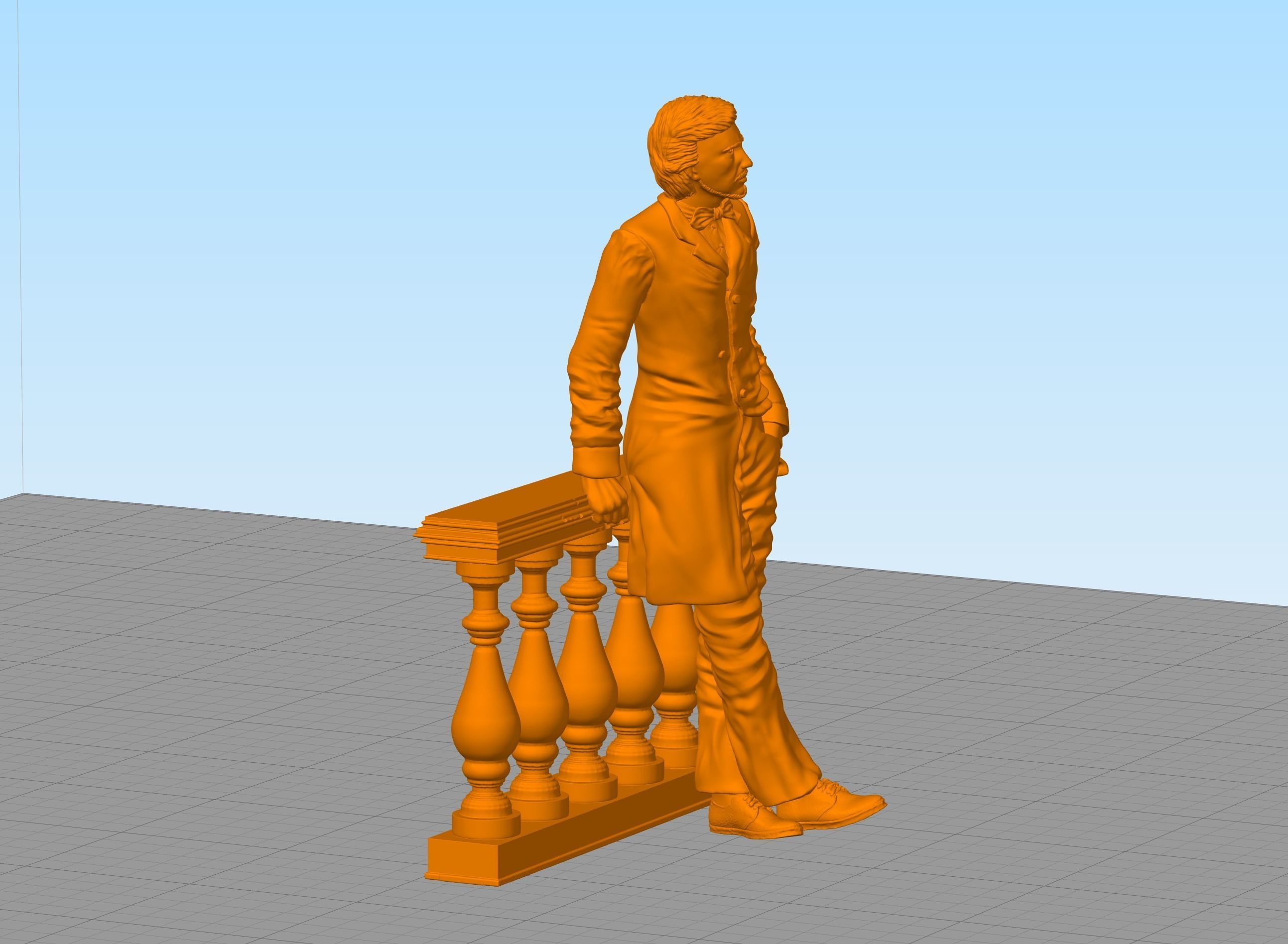 Russian writer poet Nikolai Leskov 3D print model_4