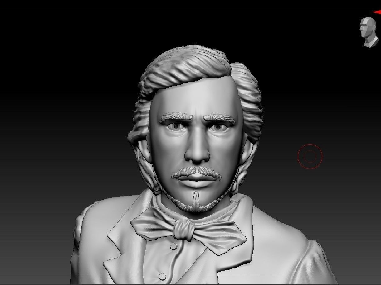 Russian writer poet Nikolai Leskov 3D print model_1