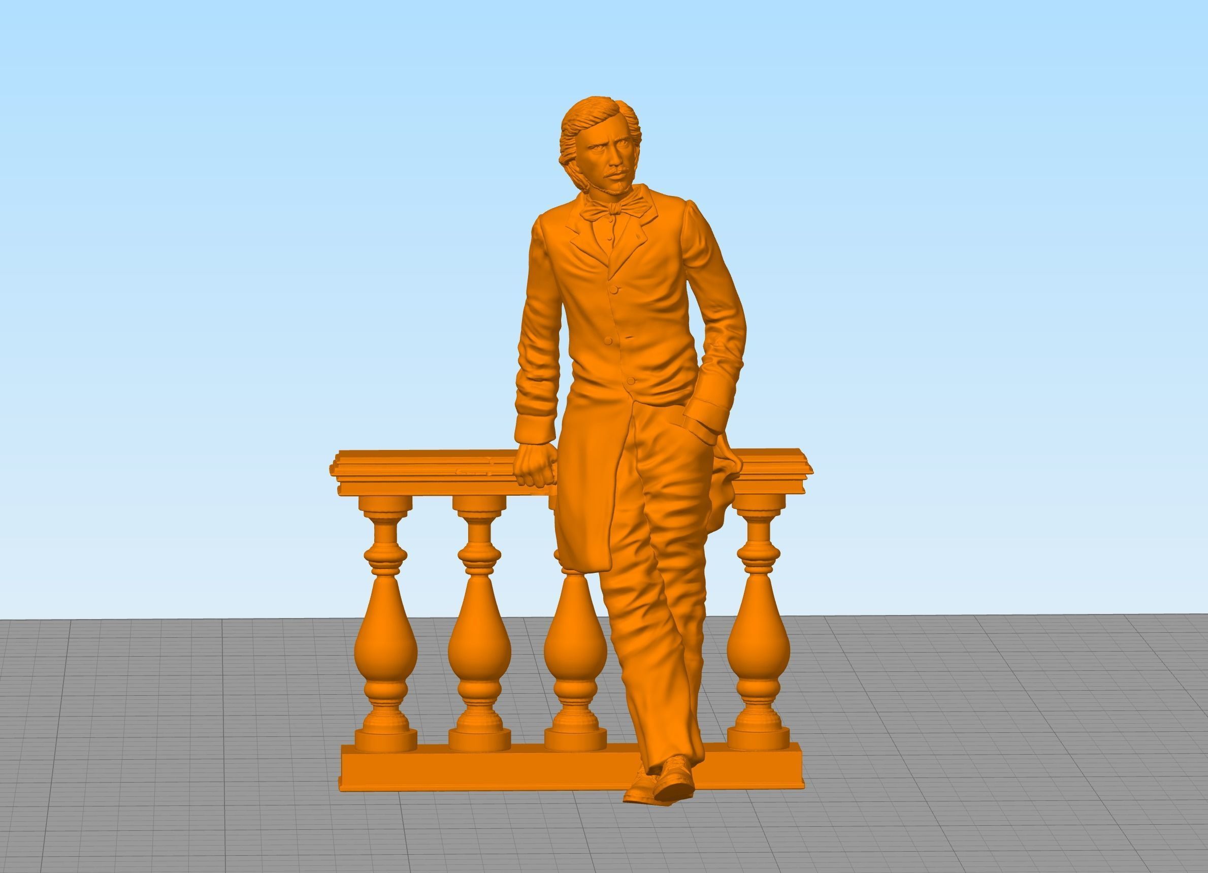 Russian writer poet Nikolai Leskov 3D print model_2