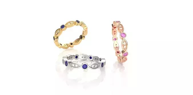 Marquise Shape Eternity Band