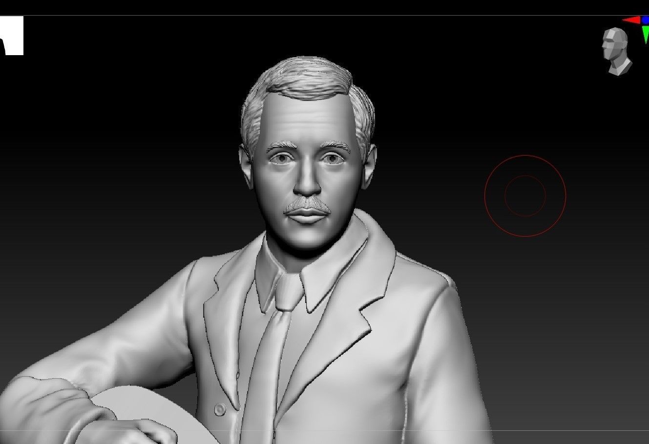 Russian writer poet Sasha Chorny 3D print model_4