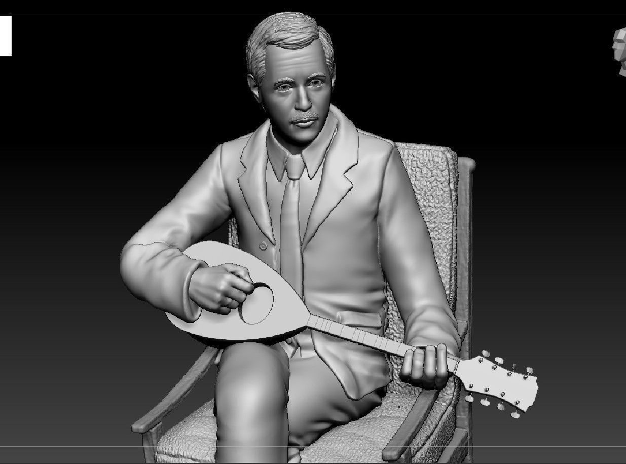 Russian writer poet Sasha Chorny 3D print model_3