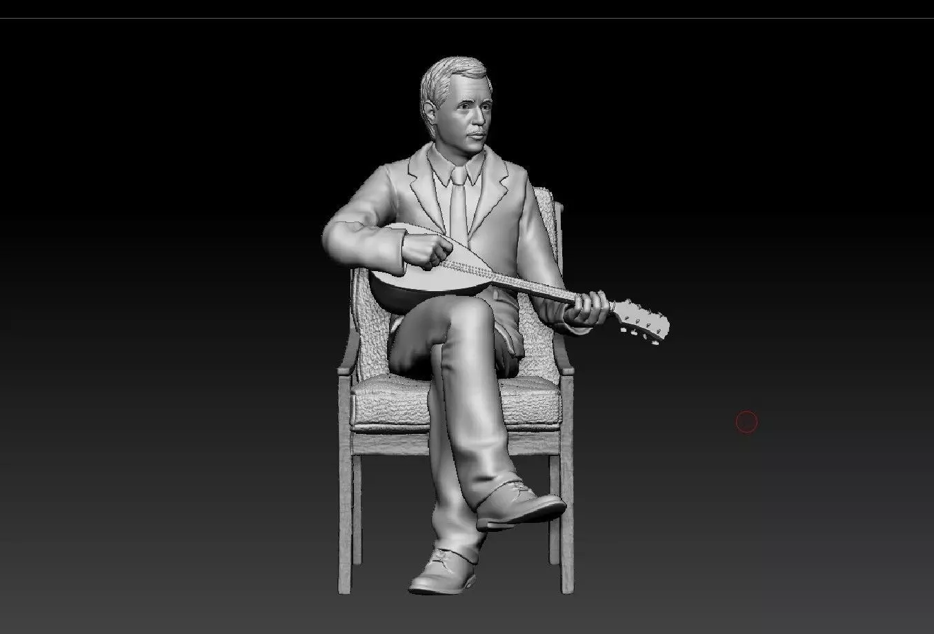 Russian writer poet Sasha Chorny 3D print model_0