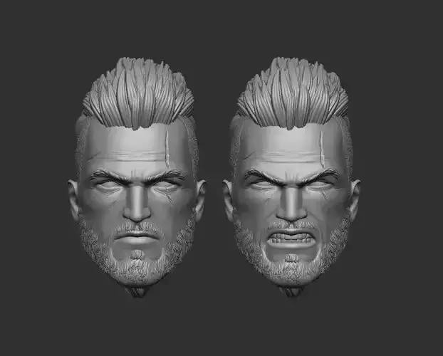 Geralt  of Rivia custom haircut- Head for Action Figures  3D print model