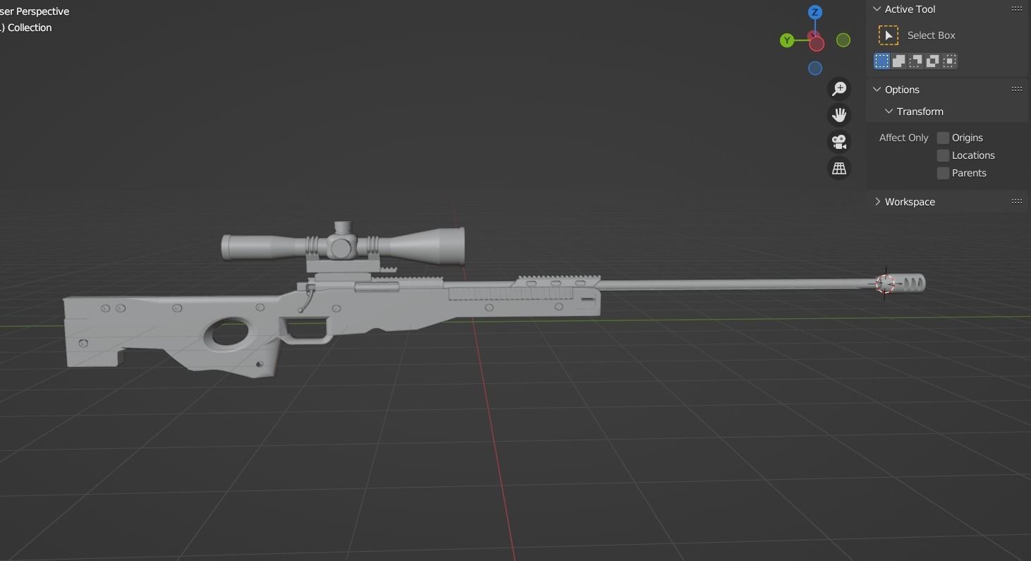 Accuracy International AWM 3d model 3D model_5