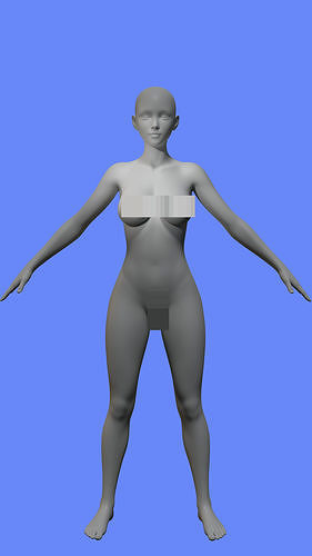 Female Basemesh Full Body With Genitals 3D model