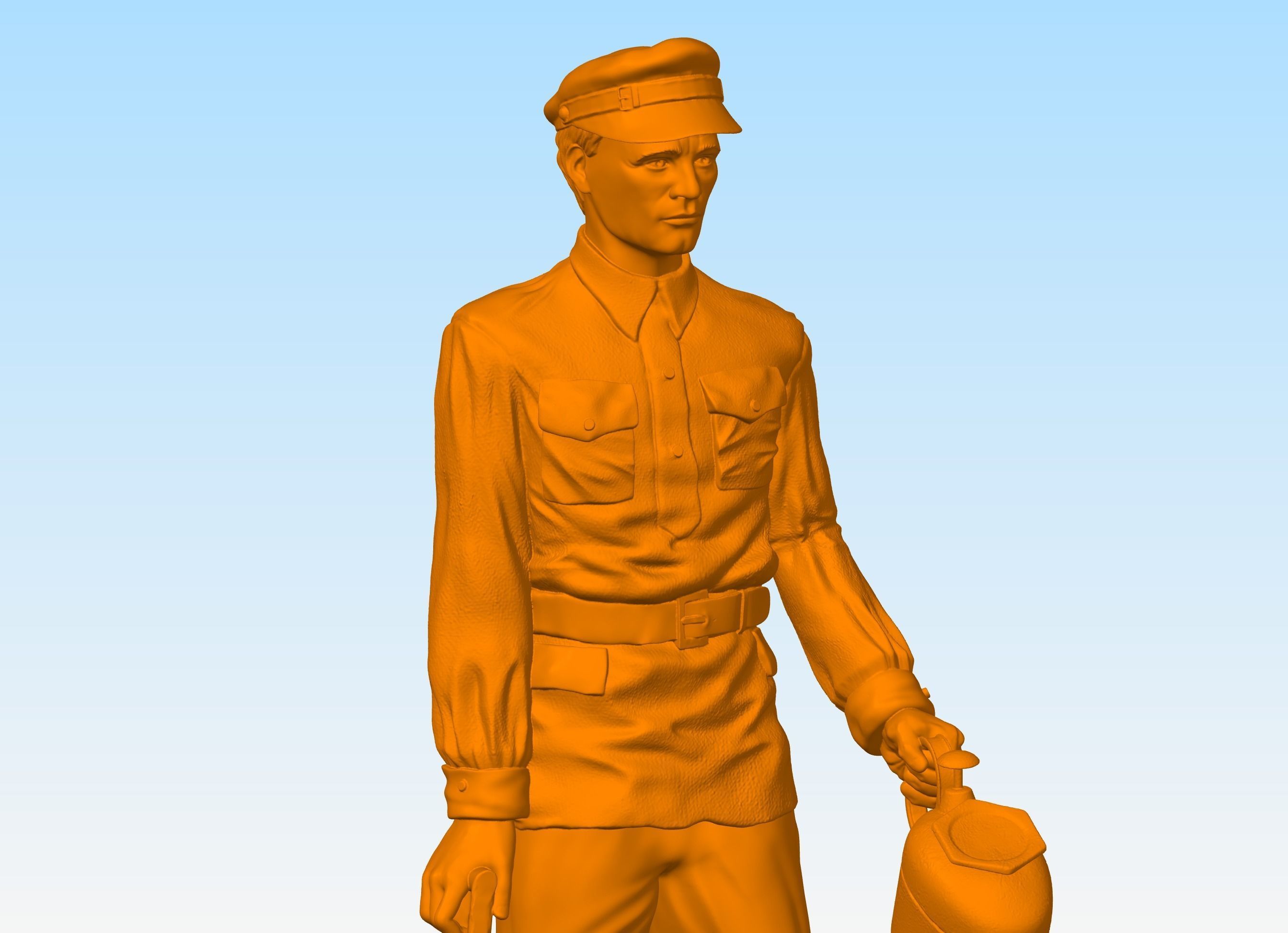 Russian writer poet Andrei Platonov 3D print model_4