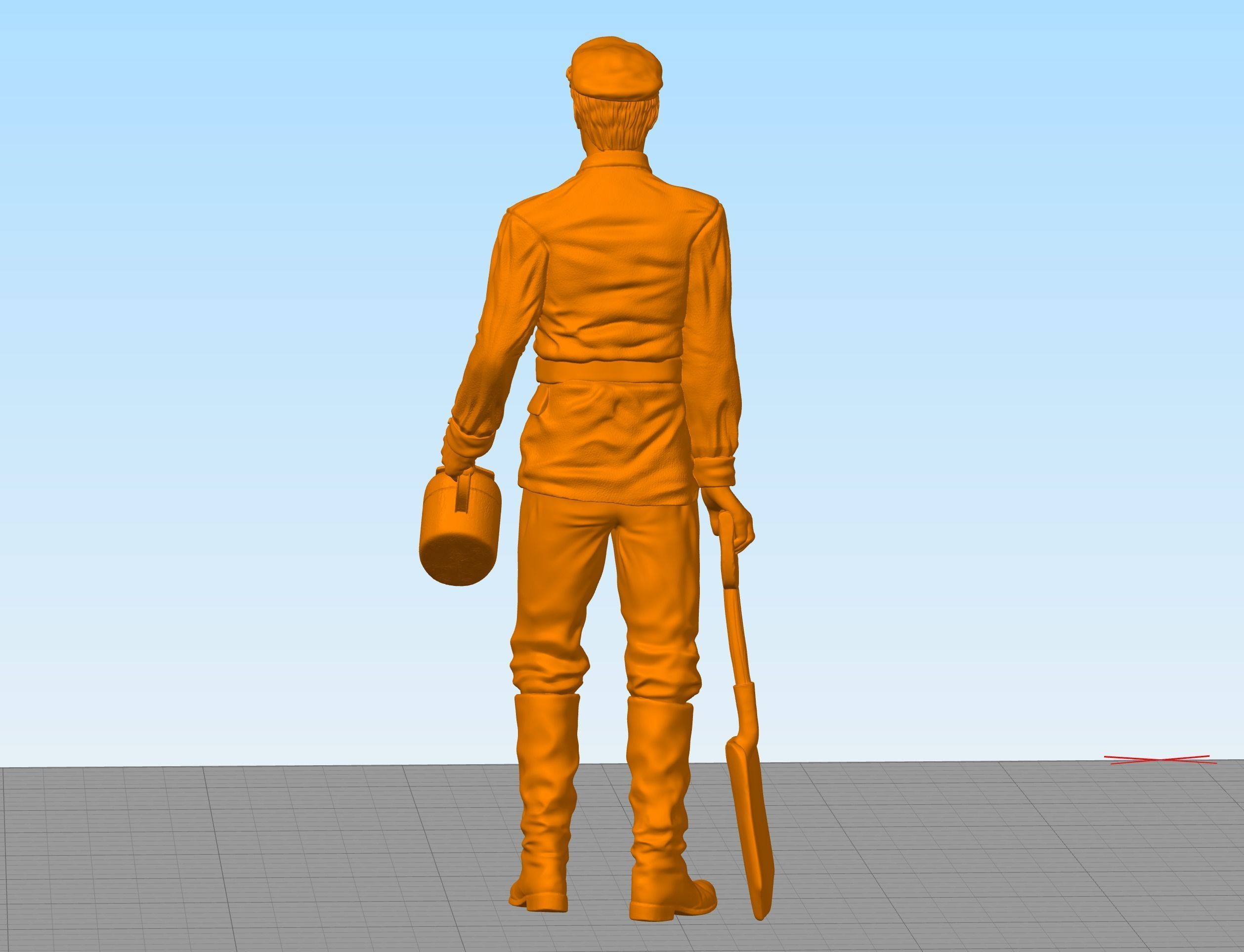 Russian writer poet Andrei Platonov 3D print model_3