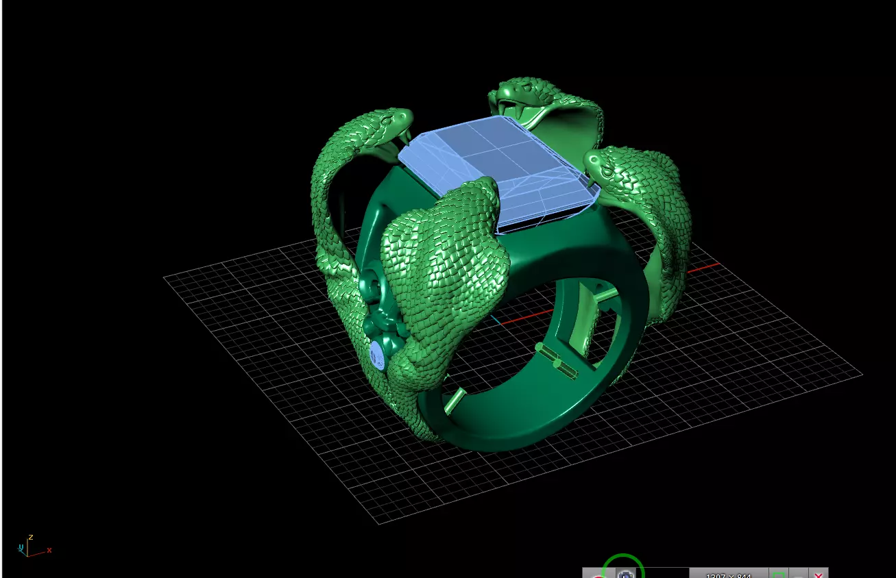 Snake Ring  3D print model_0