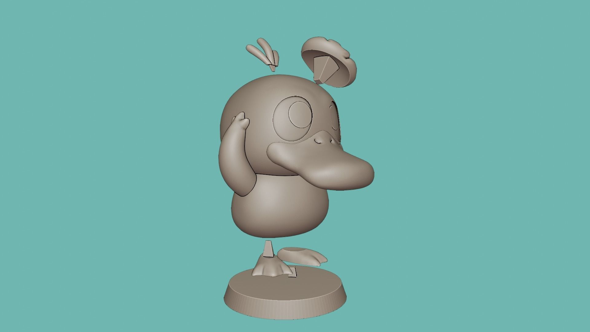 PSYDUCK POKEMON 3D print model_6